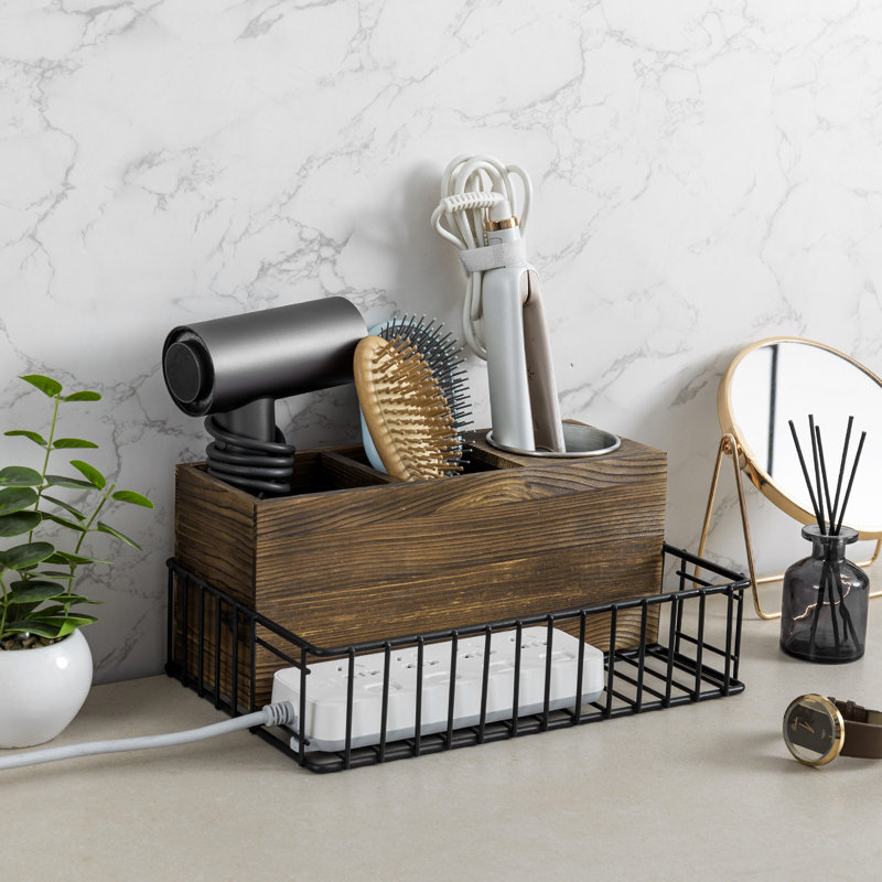 Millwood Pines Elden 3 Compartment Hair Tool Holder Wayfair